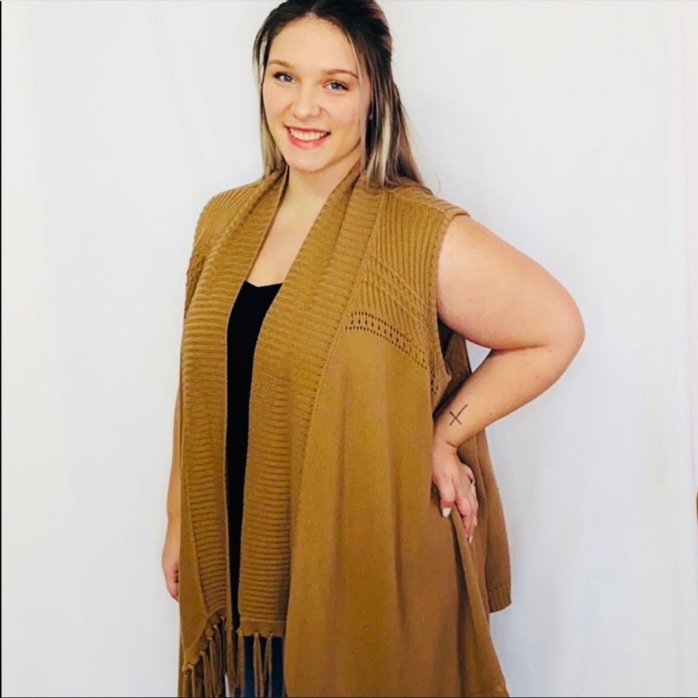 Denim 24/7 | Sleeveless Open Front Cardigan Vest